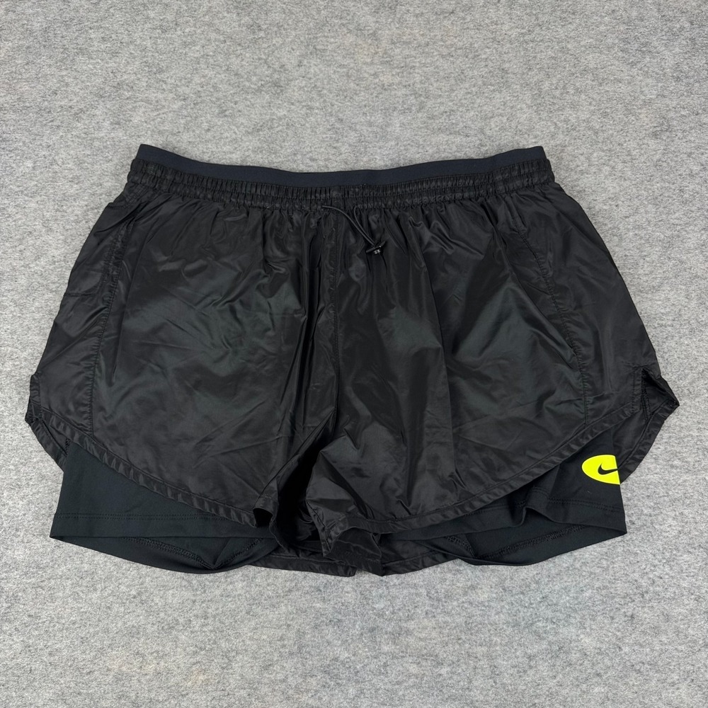 NIKE Icon Clash‎ Tempo Luxe Shorts 3" Lined Black Womens Medium M